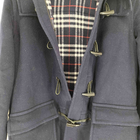 バーバリーロンドン BURBERRY LONDON MADE IN ENGLAND 裏地チェックウールダッフルコート レディース