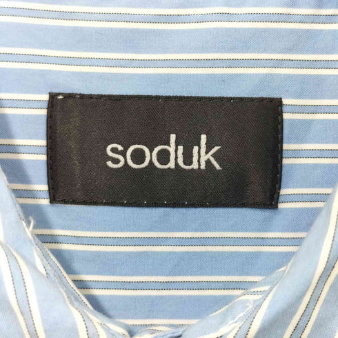 スドーク soduk サイドリボン ストライプ L/Sシャツ レディース