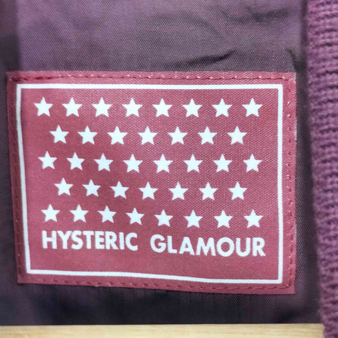 ヒステリックグラマー HYSTERIC GLAMOUR BIG H レザー切替 スタジャン レディース FREE
