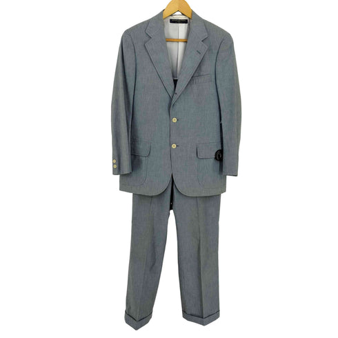 ブルックスブラザーズ 346 BROOKS BROTHERS 段返り センターベント コットンポリ スーツセットアップ メンズ 90A4/72cm