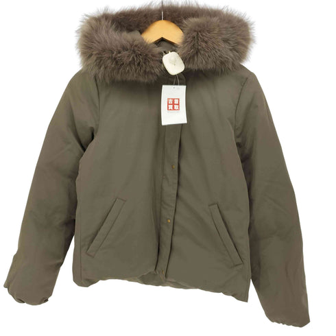ユナイテッドアローズグリーンレーベルリラクシング UNITED ARROWS green label relaxing リバーシブル グリーンダウン ジャケット フォックスファー レディース JPN:38