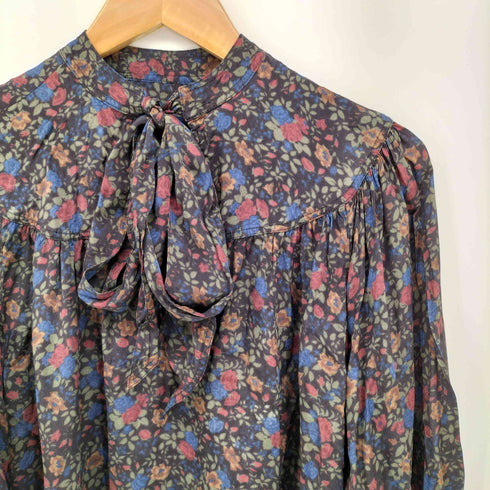 ポロラルフローレン POLO RALPH LAUREN Floral Print Tie Neck Shirt In Multi フローラル プリント タイ ネック シャツ レディース SP