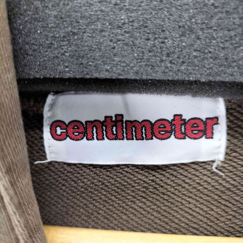 センチメーター centimeter 犬刺繍ジップアップパーカー メンズ JPN:XL