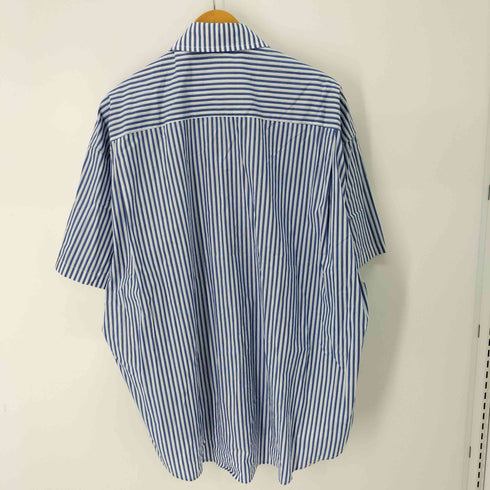 メゾンプリンス mason prince ロゴ刺繍ワンポケットS/Sストライプシャツ メンズ JPN:2