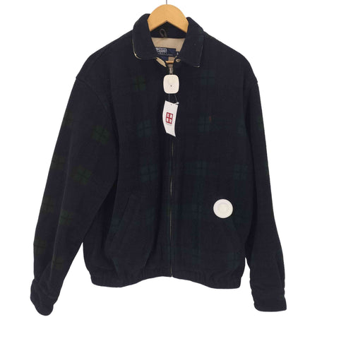 ポロバイラルフローレン Polo by RALPH LAUREN USA製 ブラックウォッチ フリースジャケット メンズ JPN:M