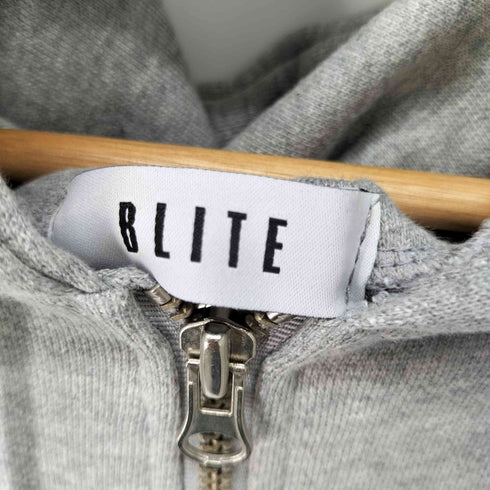 BLITE ダブルジップクロップドノースリーブパーカー 短丈 メンズ