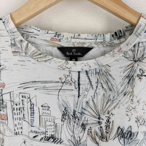 ピーエスポールスミス PS Paul Smith 半袖Tシャツ 総柄 街並み アート メンズ import:M