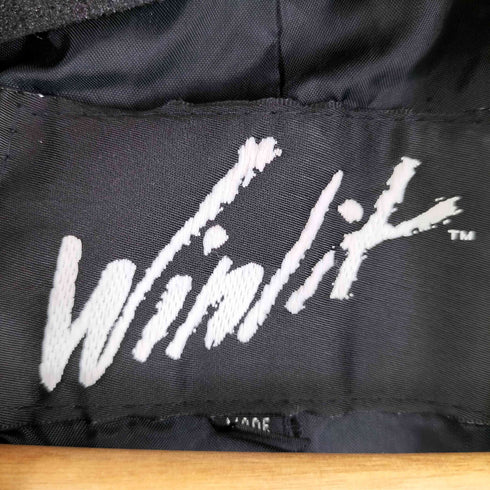 Winlit GENUINE LEATHER レザー切替ロングコート メンズ