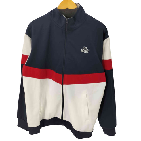 カッパ Kappa ロゴプリントマルチカラー配色トラックジャケット トリコロール メンズ LL