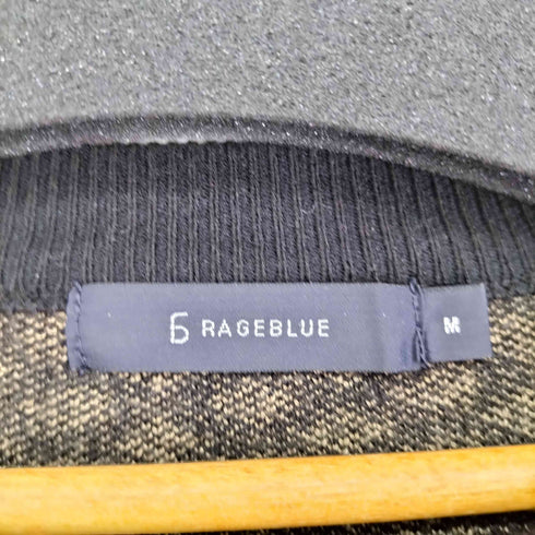 レイジブルー RAGEBLUE 総柄クルーネックニット 花柄 袖切替 メンズ JPN:M
