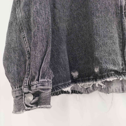 MAISONPRINCE ZIP DENIM JKT ロゴ 刺繍 ジップアップ ブラックデニム ジャケット メンズ JPN:2