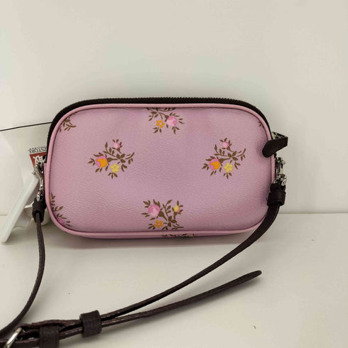 コーチ COACH 2WAY ダブルジップ フラワープリント ミニ ショルダーバッグ レディース