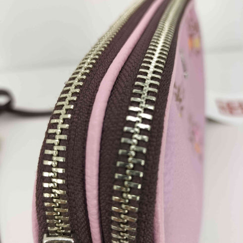 コーチ COACH 2WAY ダブルジップ フラワープリント ミニ ショルダーバッグ レディース