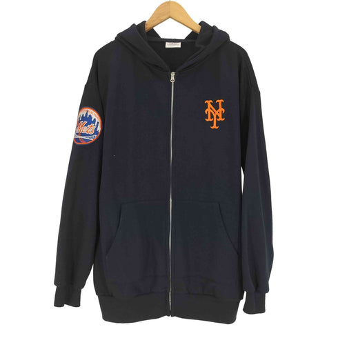 ジェニュインマーチャンダイズ GENUINE MERCHANDISE MLB ベースボールチーム ロゴ 刺繍 ワッペン ジップアップ パーカー メンズ FREE