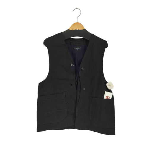 エンジニアードガーメンツ Engineered Garments UPLAND VEST BLACK COTTON DENIM メンズ import:S