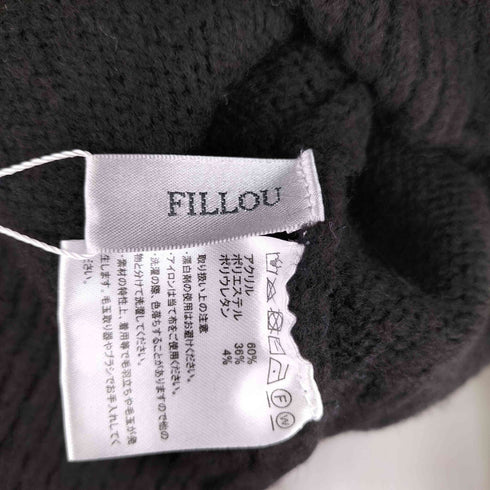 FILLOU ハーフジップアクリルニット レディース