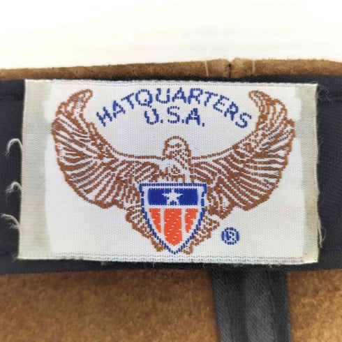 HATQUARTERS USA製 スウェードレザー キャップ メンズ ONE SIZE