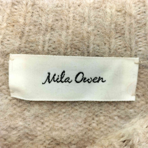 ミラオーウェン Mila Owen 19AW アルパカ クルーネック ニット ワンピース レディース ONE SIZE