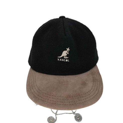 カンゴール KANGOL USA製 スウェード ウール 切替 ロゴプリント キャップ メンズ ONE SIZE