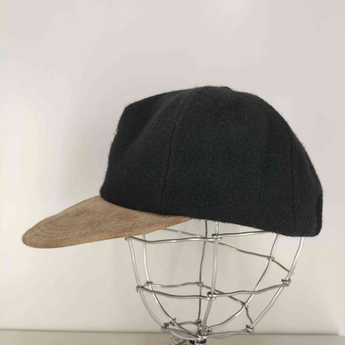カンゴール KANGOL USA製 スウェード ウール 切替 ロゴプリント キャップ メンズ ONE SIZE