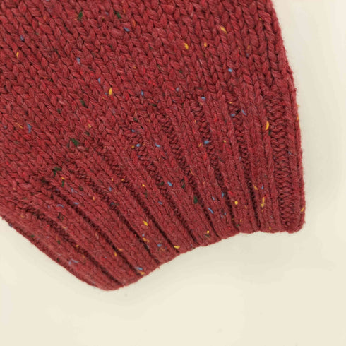 IRVINE PARK 90S ハーフボタン リネン混 メランジ ニット メンズ 2XL