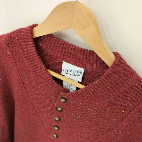 IRVINE PARK 90S ハーフボタン リネン混 メランジ ニット メンズ 2XL