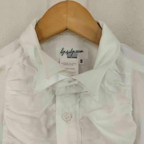 ヨウジヤマモトプールオム Yohji Yamamoto POUR HOMME ギャザー ダブルカラーシャツ メンズ JPN:3