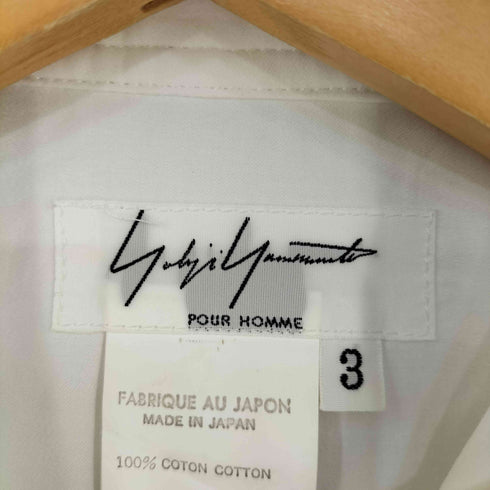 ヨウジヤマモトプールオム Yohji Yamamoto POUR HOMME ギャザー ダブルカラーシャツ メンズ JPN:3