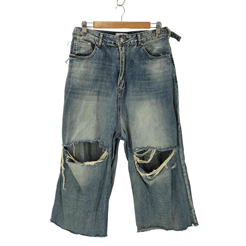 JHL JEANS ダメージ加工 ワイドデニムパンツ メンズ 04