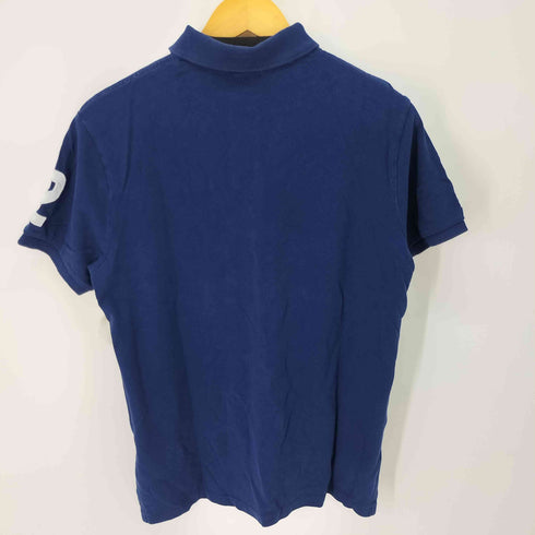 ポロラルフローレン POLO RALPH LAUREN CUSTOM SLIM FIT ビッグポニー刺繍ナンバリングポロシャツ エンブレム刺繍 メンズ JPN:L
