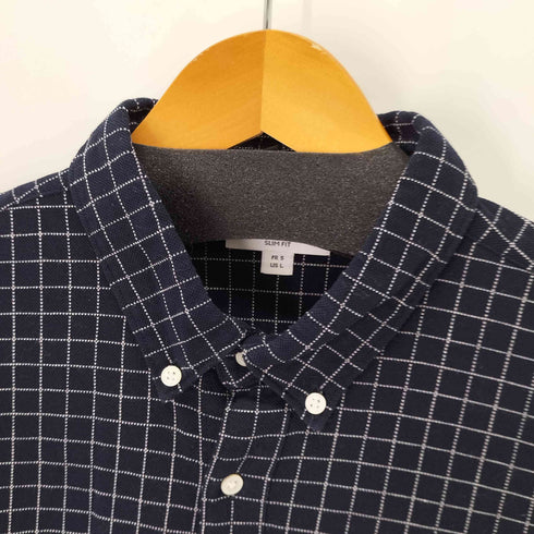 ラコステ LACOSTE SLIM FIT ロゴワッペンボタンダウンS/Sチェックシャツ メンズ JPN:S