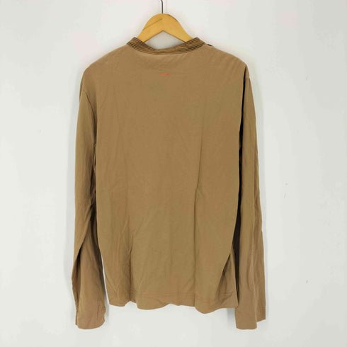 ヒューゴボス HUGO BOSS マルチストライプ ノーカラー切替プルオーバーシャツ メンズ JPN:L