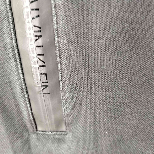 カルバンクライン CALVIN KLEIN SLIM FIT 袖ロゴ ジップS/Sポロシャツ メンズ JPN:L