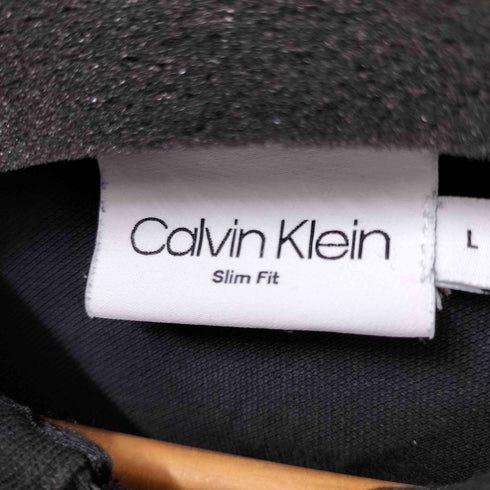 カルバンクライン CALVIN KLEIN SLIM FIT 袖ロゴ ジップS/Sポロシャツ メンズ JPN:L
