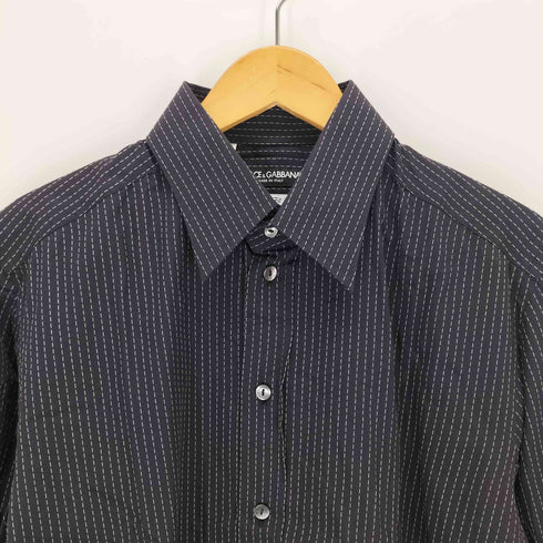ドルチェアンドガッバーナ DOLCE&GABBANA ストライプドレスシャツ イタリア製 メンズ 16/41