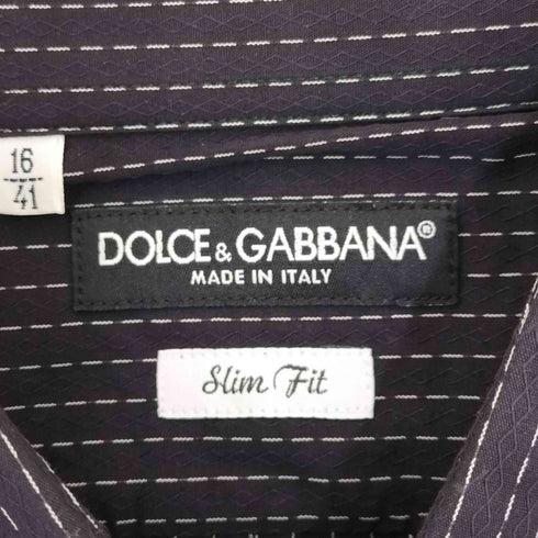 ドルチェアンドガッバーナ DOLCE&GABBANA ストライプドレスシャツ イタリア製 メンズ 16/41
