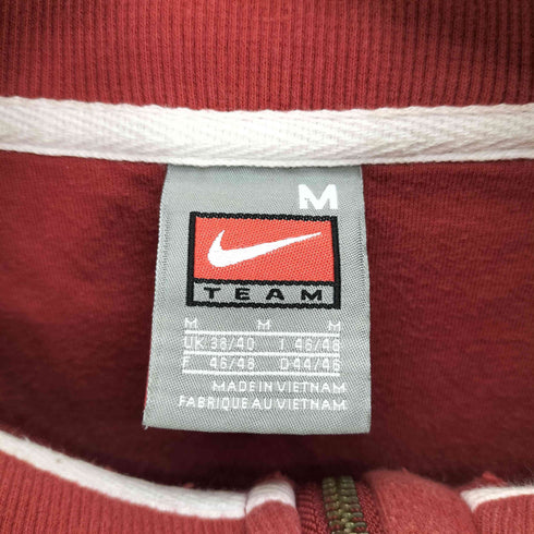 ナイキ NIKE 00S TEAMタグ ベースボール ロゴ スウッシュ ALABAMA 刺繍 ハーフジップ スウェット メンズ import:M