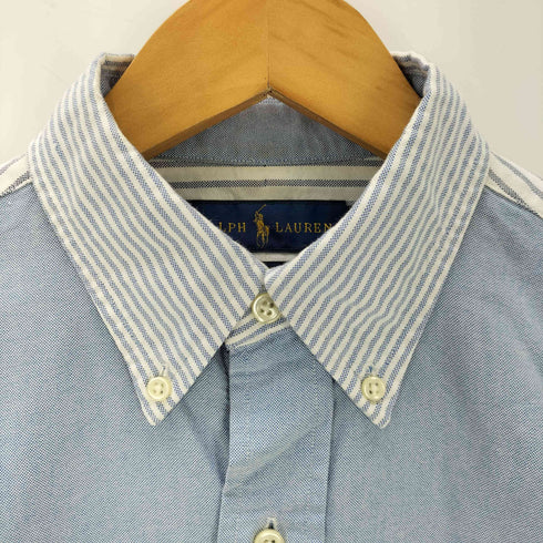 ラルフローレン RALPH LAUREN CLASSIC FIT ストライプ切替 ポニー刺しゅうシャツ メンズ JPN:S