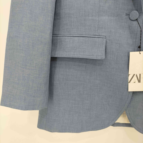 ザラ ZARA STRAIGHT CUT BLAZER BLUE レディース import:S