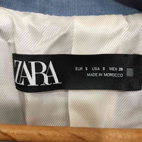 ザラ ZARA STRAIGHT CUT BLAZER BLUE レディース import:S