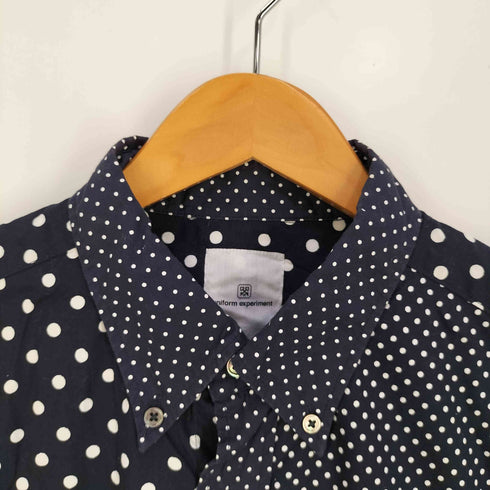 ユニフォームエクスペリメント uniform experiment DOT BROAD MULTI MIX B.D SHIRT ドット柄 ボタンダウン シャツ メンズ JPN:3