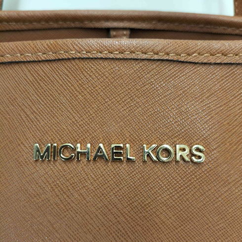 マイケルコース Michael Kors ロゴチャーム付きレザートートバッグ レディース