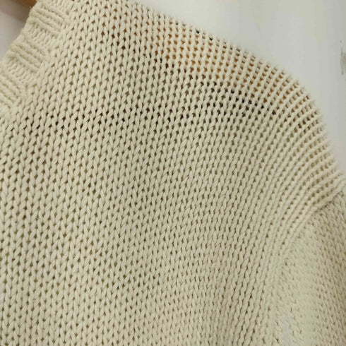 ポロバイラルフローレン Polo by RALPH LAUREN 90s ポニー刺繍 前V コットンリネンニット メンズ import:M