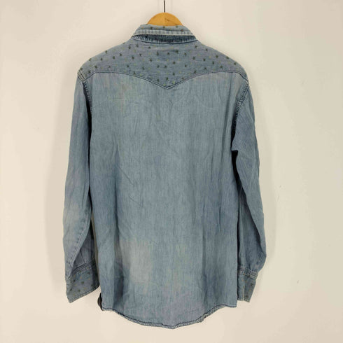 ラングラー Wrangler USA製 フラワー刺繍 ウエスタンシャツ メンズ 16-34