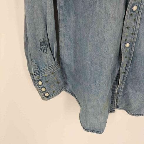 ラングラー Wrangler USA製 フラワー刺繍 ウエスタンシャツ メンズ 16-34