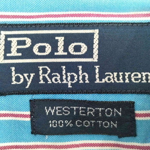 ポロバイラルフローレン Polo by RALPH LAUREN WESTERTON マルチストライプ レギュラーカラーシャツ メンズ import:L