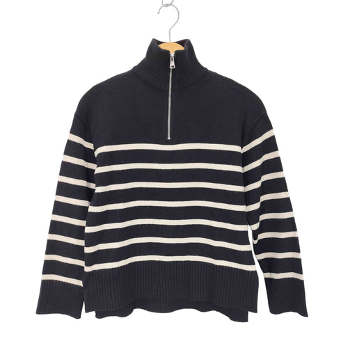 ザラ ZARA ハーフジップボーダーニット レディース import:XS