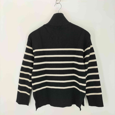 ザラ ZARA ハーフジップボーダーニット レディース import:XS