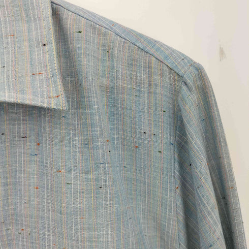 シアーズ Sears 70s KINGS ROAD ネップ 格子柄 開襟シャツ ネオロカビリー メンズ import:M