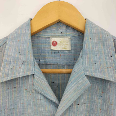 シアーズ Sears 70s KINGS ROAD ネップ 格子柄 開襟シャツ ネオロカビリー メンズ import:M